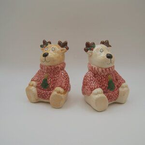 Christmas Reindeer Salt and Pepper Shakers